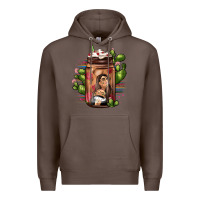 Coffee mexican coffee cup cactus Premium Hoodie - JahusDesignShop