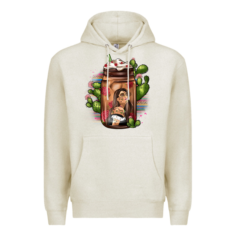 Mexican Coffee Cup Cactus Premium Hoodie by JahusDesignShop | Teevron