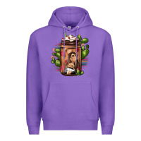 Purple mexican coffee cup cactus Premium Hoodie - JahusDesignShop