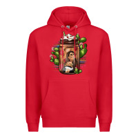 Red mexican coffee cup cactus Premium Hoodie - JahusDesignShop