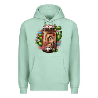 Seafoam mexican coffee cup cactus Premium Hoodie - JahusDesignShop