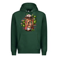 Sports Green mexican coffee cup cactus Premium Hoodie - JahusDesignShop