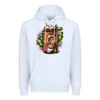 White mexican coffee cup cactus Premium Hoodie - JahusDesignShop