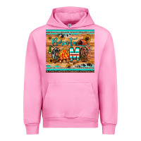 Fuchsia Pink born to camp Urban Hoodie - JahusDesignShop