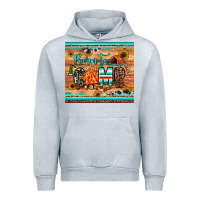 Heather Grey born to camp Urban Hoodie - JahusDesignShop