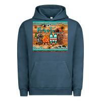 Pigment Midnight Navy born to camp Urban Hoodie - JahusDesignShop