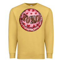 Antique Gold Western valentine's day xoxo round earrings Premium Sweatshirt - RanaPortraitStore