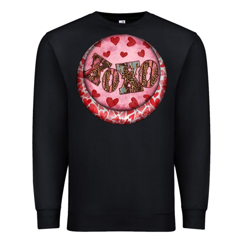 Western Valentine's Day Xoxo Round Earrings Premium Sweatshirt by RanaPortraitStore | Teevron