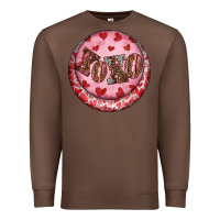 Chestnut Western valentine's day xoxo round earrings Premium Sweatshirt - RanaPortraitStore