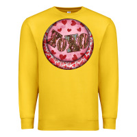 Lemon Western valentine's day xoxo round earrings Premium Sweatshirt - RanaPortraitStore