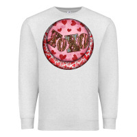 Oatmeal Heather Western valentine's day xoxo round earrings Premium Sweatshirt - RanaPortraitStore