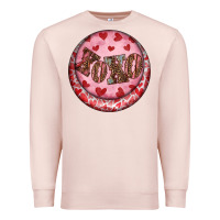 Pale Pink Western valentine's day xoxo round earrings Premium Sweatshirt - RanaPortraitStore