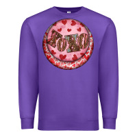 Purple Western valentine's day xoxo round earrings Premium Sweatshirt - RanaPortraitStore