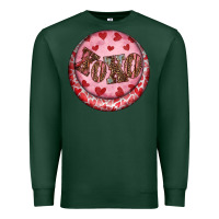 Sports Green Western valentine's day xoxo round earrings Premium Sweatshirt - RanaPortraitStore