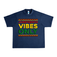 Navy juneteenth vibes only Urban Heavy Tee - Artiststas