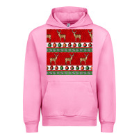 Fuchsia Pink christmas deer and ornaments seamless pattern Urban Hoodie - BundleAndBundleShop