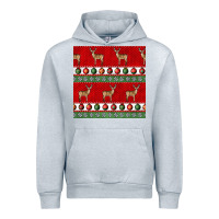 Heather Grey christmas deer and ornaments seamless pattern Urban Hoodie - BundleAndBundleShop