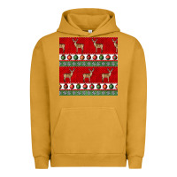 Pigment Peanut Butter christmas deer and ornaments seamless pattern Urban Hoodie - BundleAndBundleShop