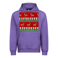 Tulip christmas deer and ornaments seamless pattern Urban Hoodie - BundleAndBundleShop