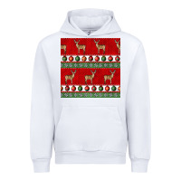 White christmas deer and ornaments seamless pattern Urban Hoodie - BundleAndBundleShop