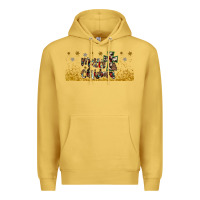 Antique Gold merry christmas cross Premium Hoodie - JahusDesignShop
