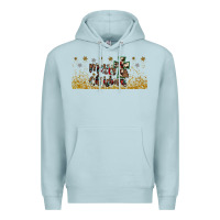 Blue Mist merry christmas cross Premium Hoodie - JahusDesignShop