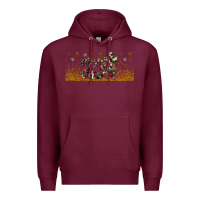 Burgundy merry christmas cross Premium Hoodie - JahusDesignShop