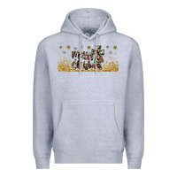 Heather Grey merry christmas cross Premium Hoodie - JahusDesignShop