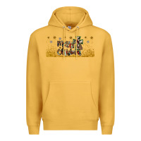 Mustard merry christmas cross Premium Hoodie - JahusDesignShop