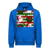 Cobalt christmas  santa clause and ornaments seamless  pattern Urban Hoodie - BundleAndBundleShop