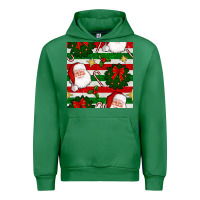 Emerald christmas  santa clause and ornaments seamless  pattern Urban Hoodie - BundleAndBundleShop