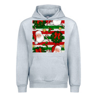 Heather Grey christmas  santa clause and ornaments seamless  pattern Urban Hoodie - BundleAndBundleShop