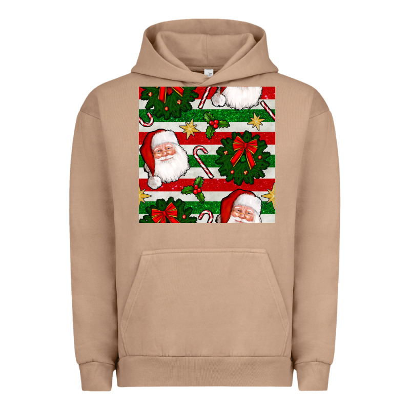 Christmas  Santa Clause And Ornaments Seamless  Pattern Urban Hoodie by BundleAndBundleShop | Teevron
