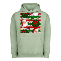Pigment Oil Green christmas  santa clause and ornaments seamless  pattern Urban Hoodie - BundleAndBundleShop