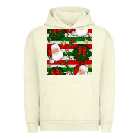 Pigment Pistachio christmas  santa clause and ornaments seamless  pattern Urban Hoodie - BundleAndBundleShop