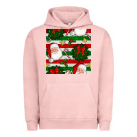 Pigment Salmon christmas  santa clause and ornaments seamless  pattern Urban Hoodie - BundleAndBundleShop