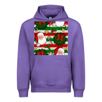 Tulip christmas  santa clause and ornaments seamless  pattern Urban Hoodie - BundleAndBundleShop