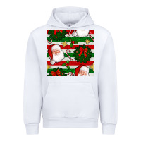 White christmas  santa clause and ornaments seamless  pattern Urban Hoodie - BundleAndBundleShop