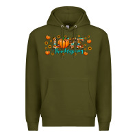 Army Green love thanksgiving Premium Hoodie - JahusDesignShop