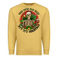 Antique Gold When you're dead inside but it's christmas Premium Sweatshirt - RanaPortraitStore