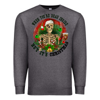 Charcoal Heather When you're dead inside but it's christmas Premium Sweatshirt - RanaPortraitStore