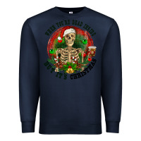 Navy When you're dead inside but it's christmas Premium Sweatshirt - RanaPortraitStore
