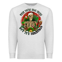 Oatmeal Heather When you're dead inside but it's christmas Premium Sweatshirt - RanaPortraitStore