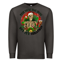 Smoke When you're dead inside but it's christmas Premium Sweatshirt - RanaPortraitStore