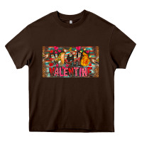 Chocolate Brown Nach Valentine Heavy Core Tee - CowhideDigitalArt