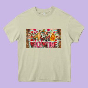 Nach Valentine Heavy Core Tee Designed By Cowhidedigitalart