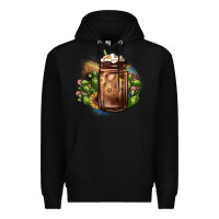 Black sunflower coffee cup cactus Premium Hoodie - JahusDesignShop
