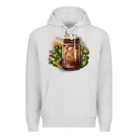 Dove Grey sunflower coffee cup cactus Premium Hoodie - JahusDesignShop