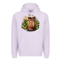 Lilac sunflower coffee cup cactus Premium Hoodie - JahusDesignShop