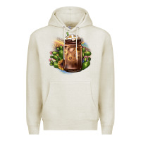 Oatmeal Heather sunflower coffee cup cactus Premium Hoodie - JahusDesignShop